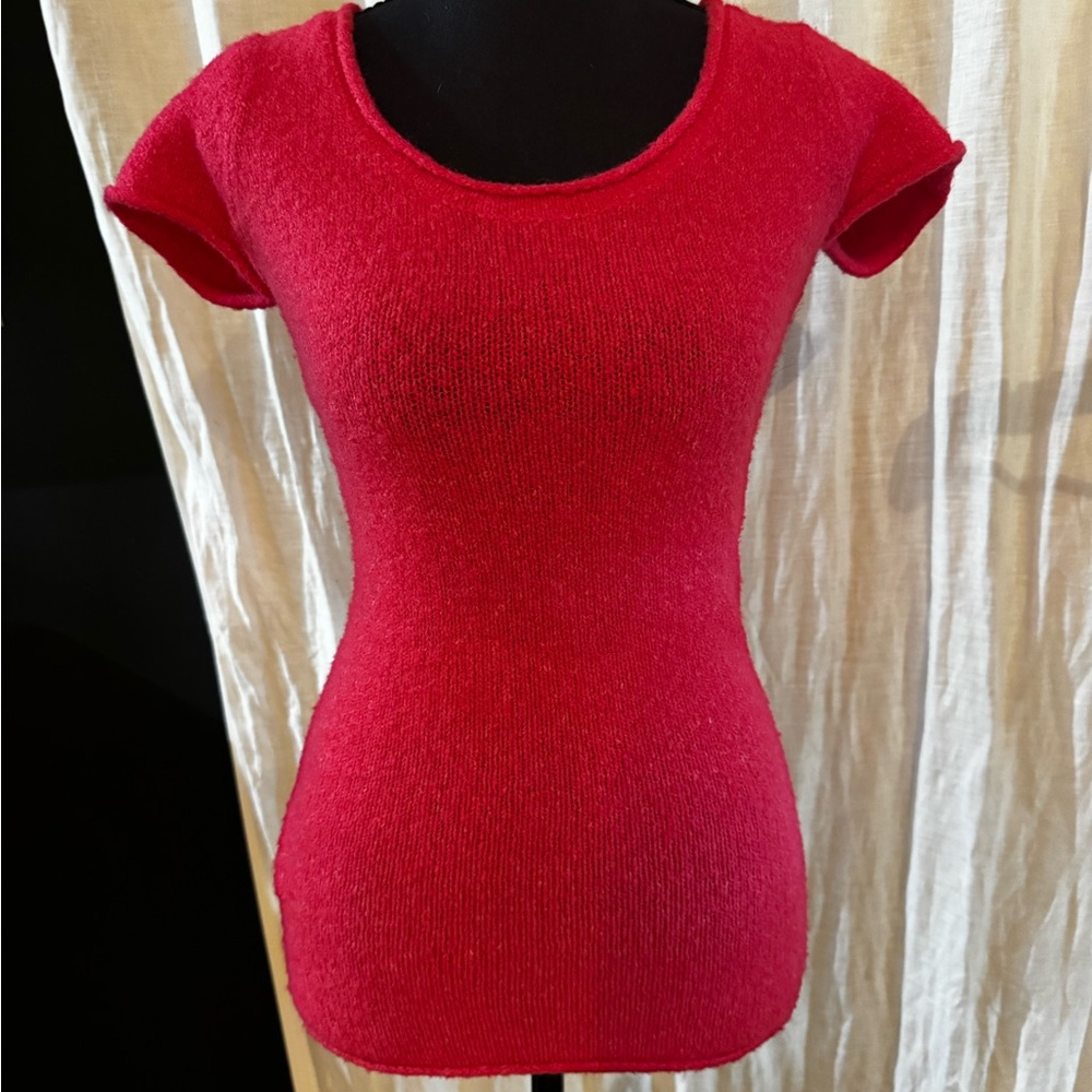 BCBGMaxAzria Vibrant Pink Knit Top